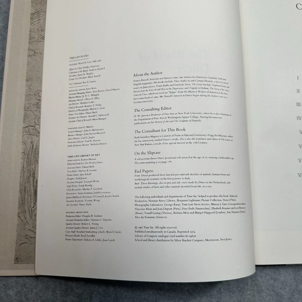 The World of Durer 1471-1528 Time‎ Life Library of Art 1974 (1967) HC Slip Case